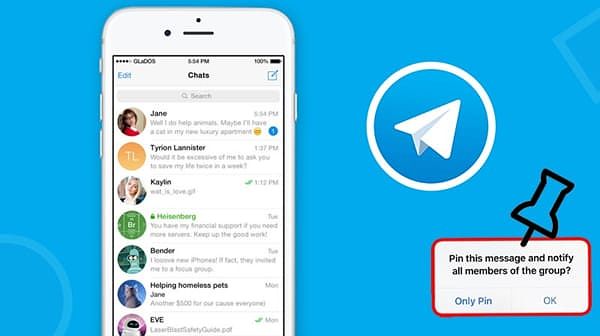 Cách ghim tin nhắn trên telegram