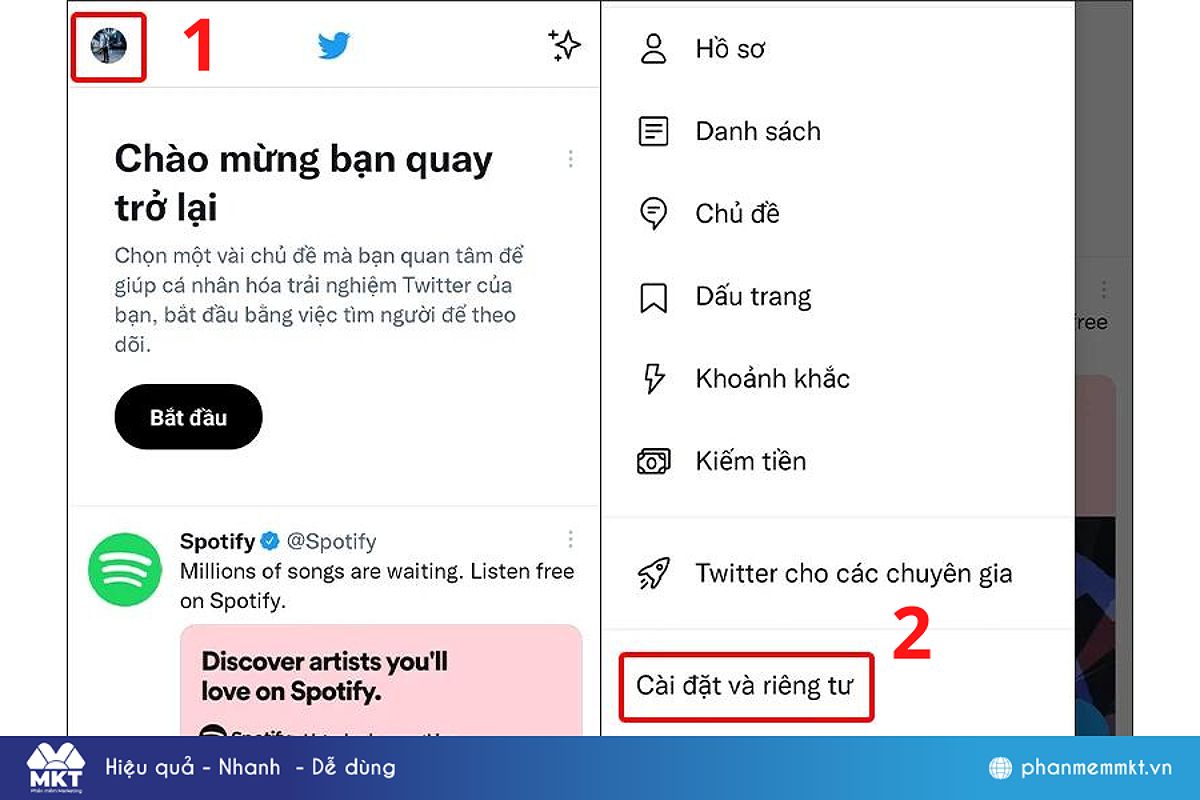 Mở ứng dụng Twitter trên điện thoại