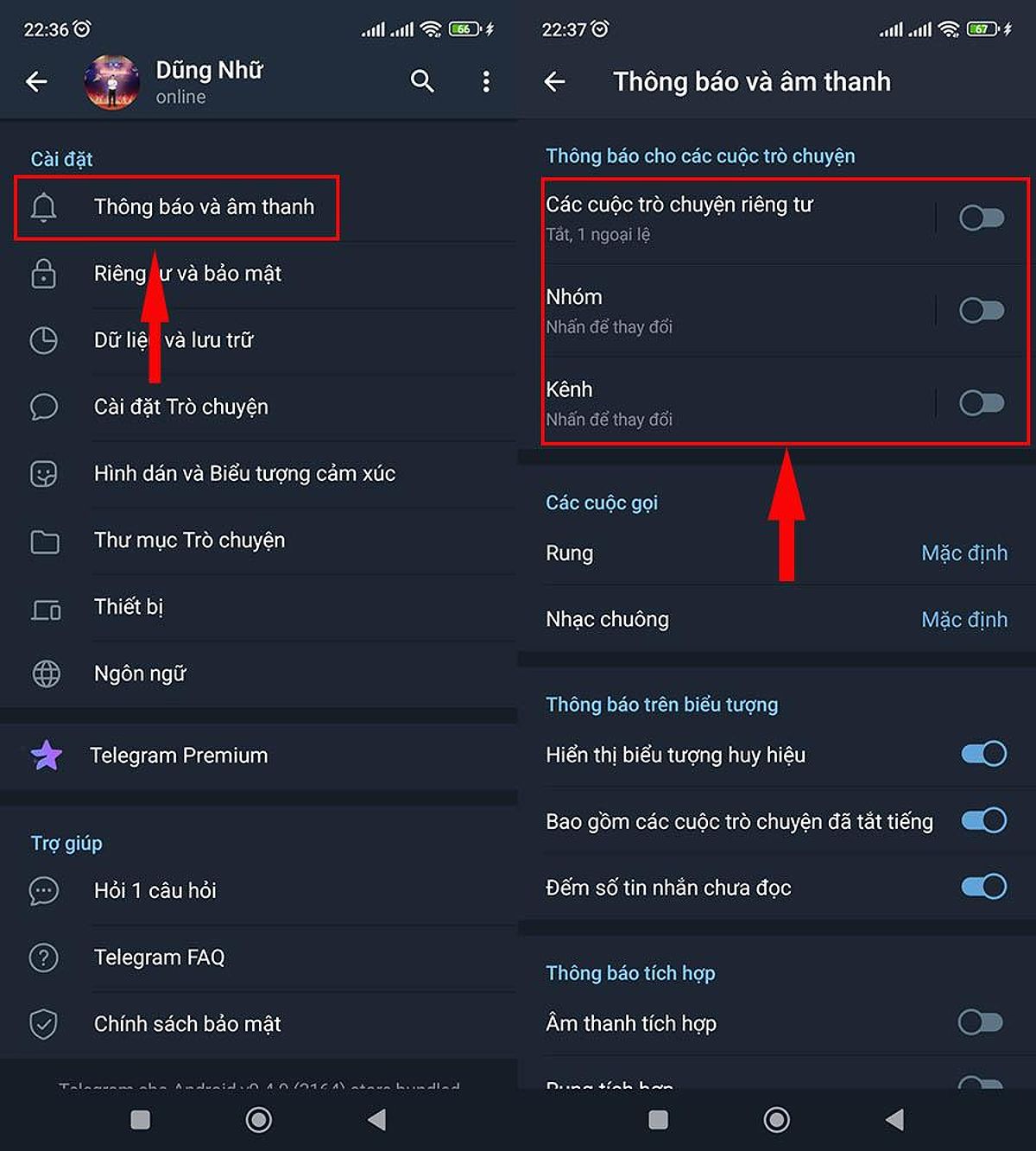 Tắt hoàn toàn mọi thông báo Telegram trên máy tính