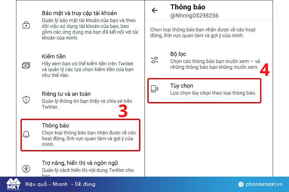 Vào Cài Đặt và Quyền Riêng Tư trên điện thoại